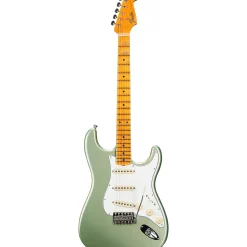 Fender Custom Shop Postmodern Stratocaster Journeyman Relic Electric Guitar With Closet Classic Hardware & Maple Fingerboard Faded Aged Sage Green Metallic