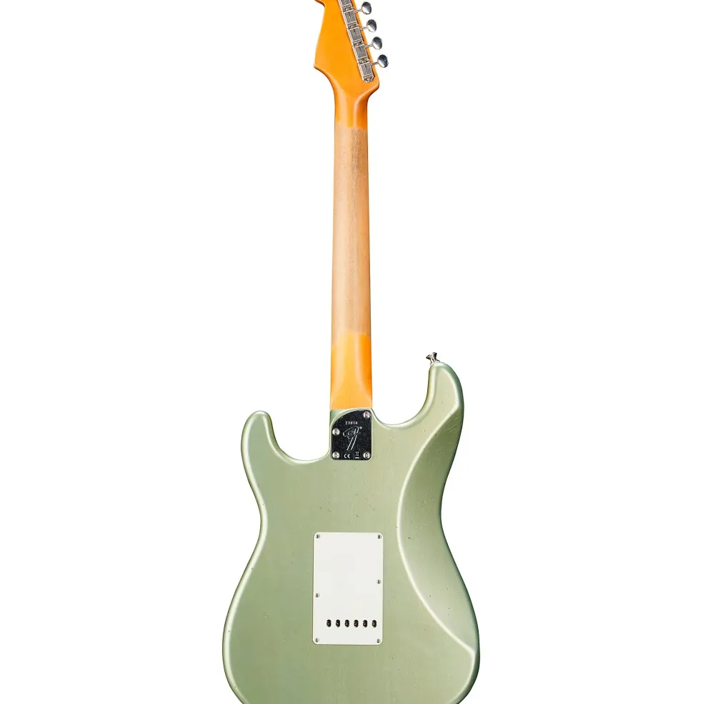 Fender Custom Shop Postmodern Stratocaster Journeyman Relic Electric Guitar With Closet Classic Hardware & Maple Fingerboard Faded Aged Sage Green Metallic