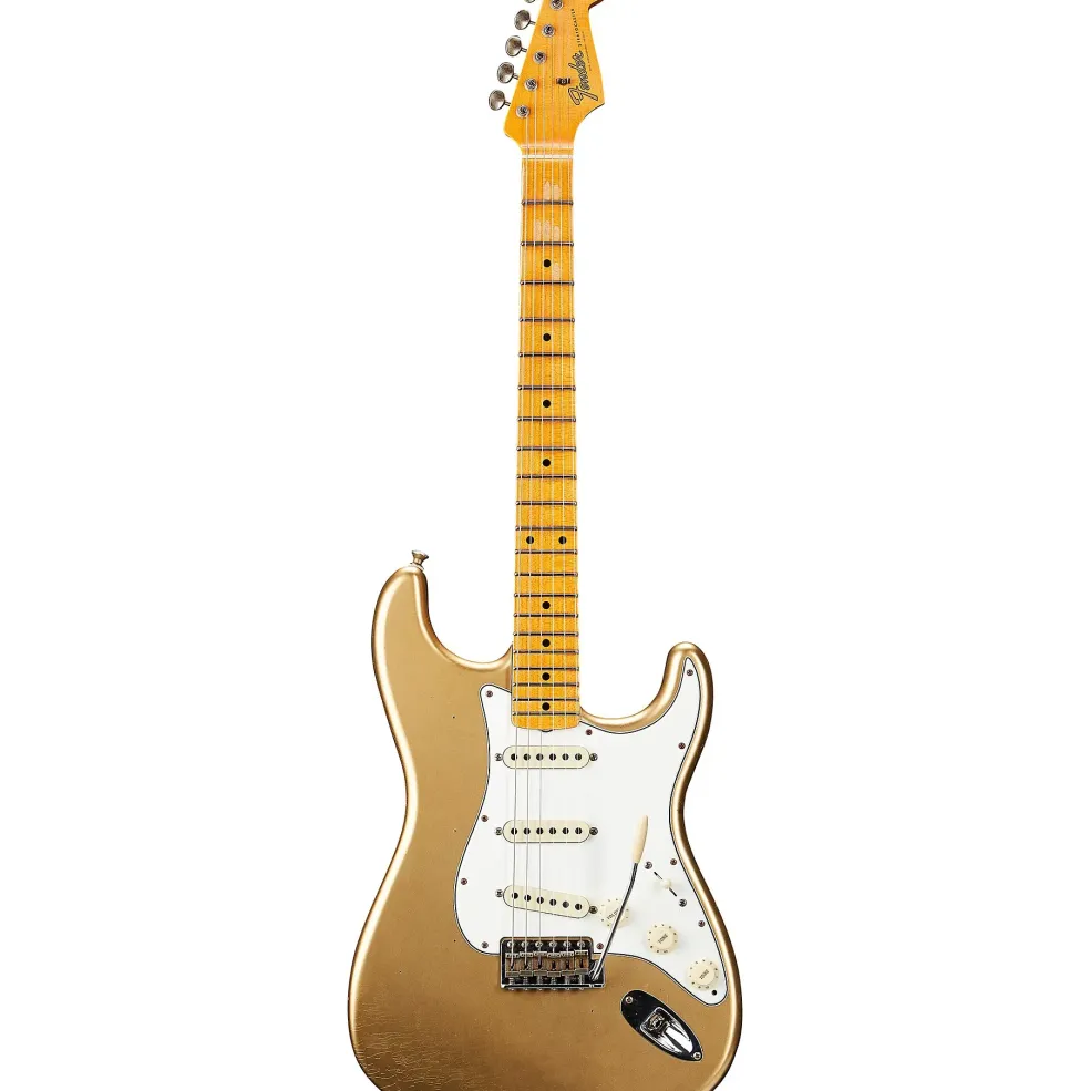 Fender Custom Shop Postmodern Stratocaster Journeyman Relic Maple Fingerboard Electric Guitar Aztec Gold