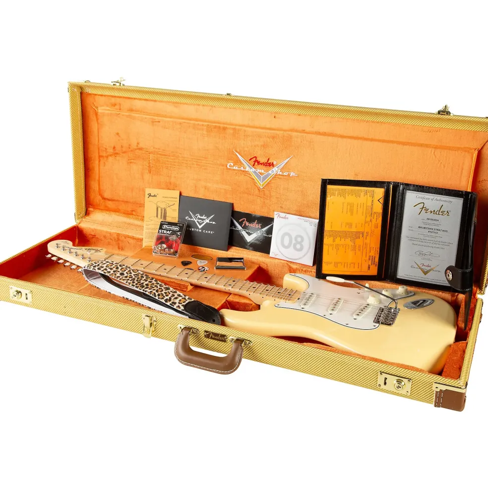 Fender Custom Shop Yngwie Malmsteen Signature Series Stratocaster NOS Maple Fingerboard Electric Guitar Vintage White