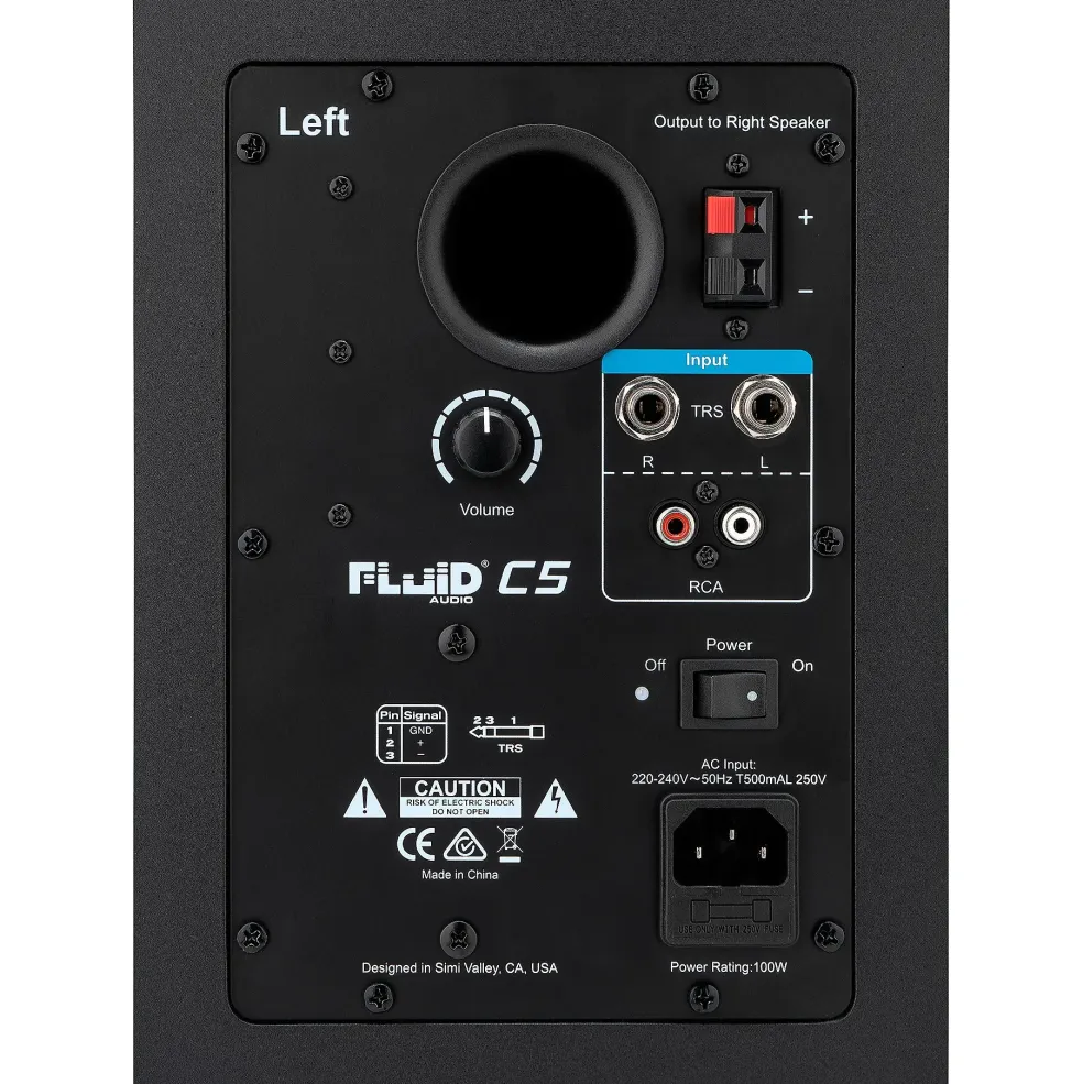 Fluid Audio Classic Series C5 5" Powered Studio Monitor (Pair)