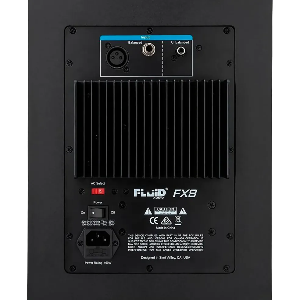 Fluid Audio FX8 8" Powered Studio Monitor (Each)