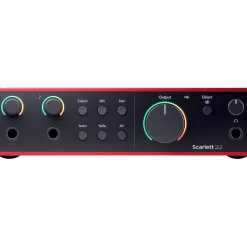 Focusrite 2i2 Gen4 With Harbinger Studio Monitor Pair, Stands & Cables SM508