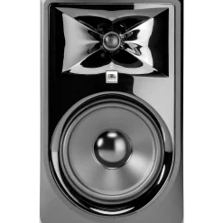 Focusrite Scarlett Solo Gen 4 with JBL 3 Series Studio Monitor Pair & LSR Subwoofer Bundle (Stands & Cables Included) 308MKII