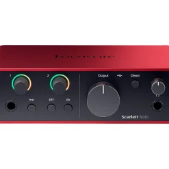 Focusrite Solo Gen4 with KRK ROKIT G5 Studio Monitor Pair (Stands & Cables Included) ROKIT 5