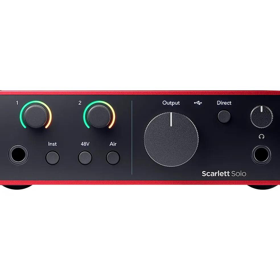 Focusrite Solo Gen4 with KRK ROKIT G5 Studio Monitor Pair (Stands & Cables Included) ROKIT 5