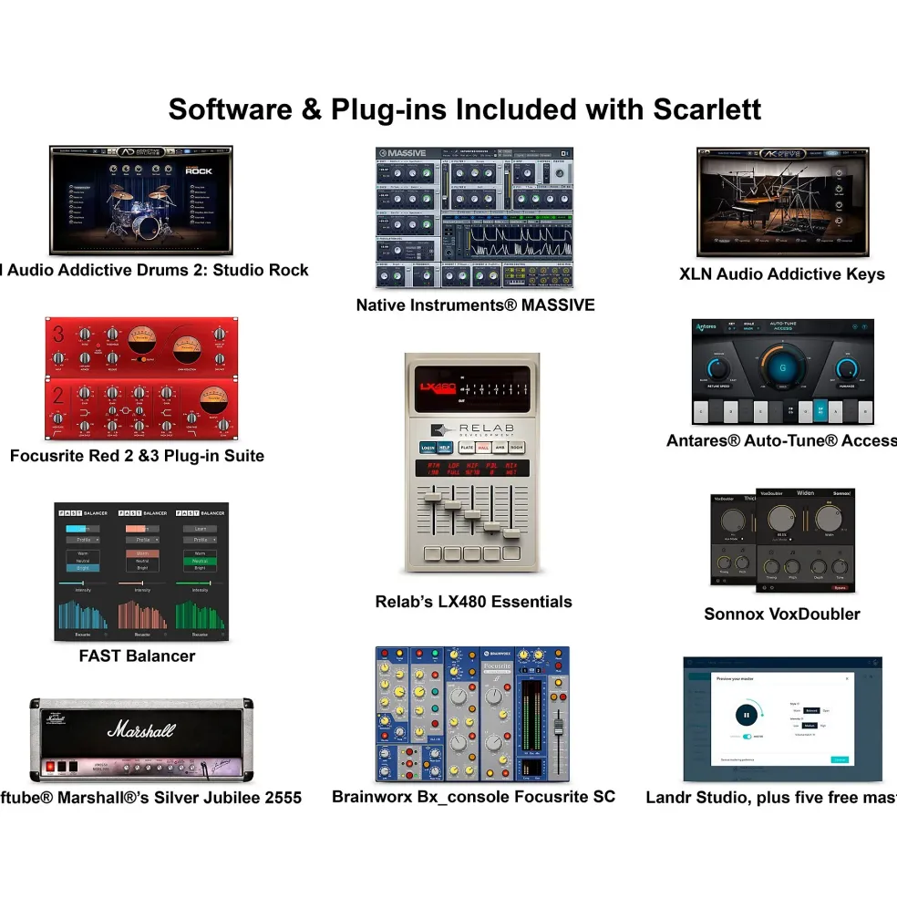 Focusrite Solo Gen4 with KRK ROKIT G5 Studio Monitor Pair (Stands & Cables Included) ROKIT 5