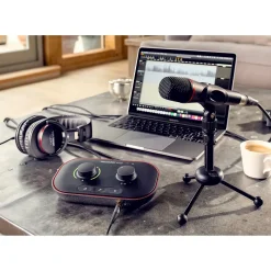 Focusrite Vocaster One Studio Essential Podcasting Bundle for Content Creation
