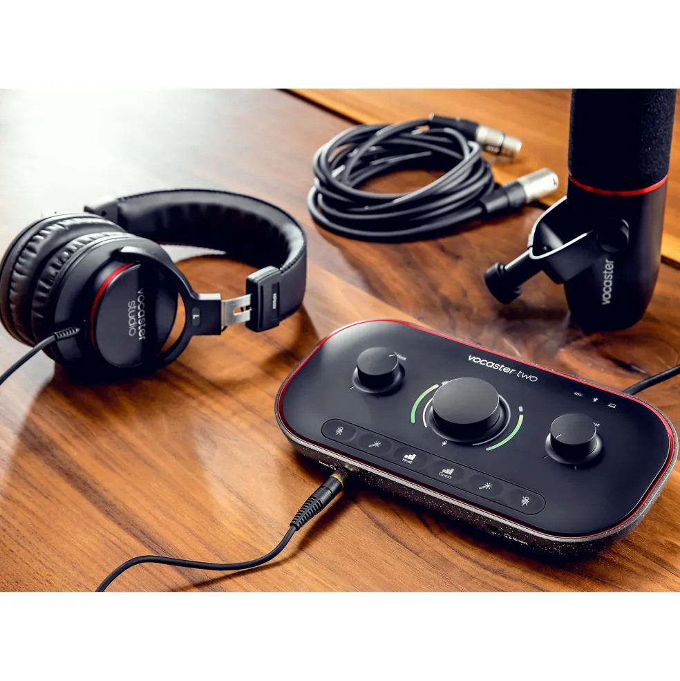 Focusrite Vocaster Two Studio Ultimate Podcasting Bundle for Content Creation