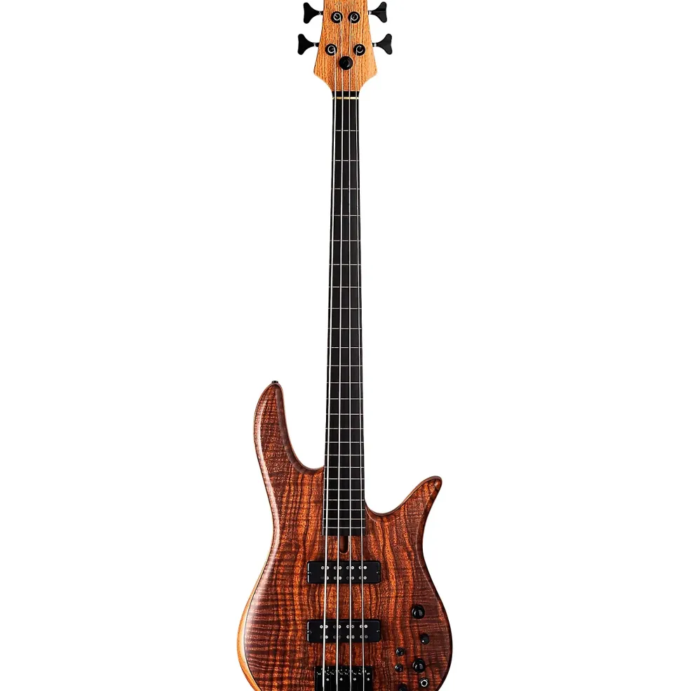 Fodera Monarch 4 Standard Fretless Electric Bass Clear Satin Finish
