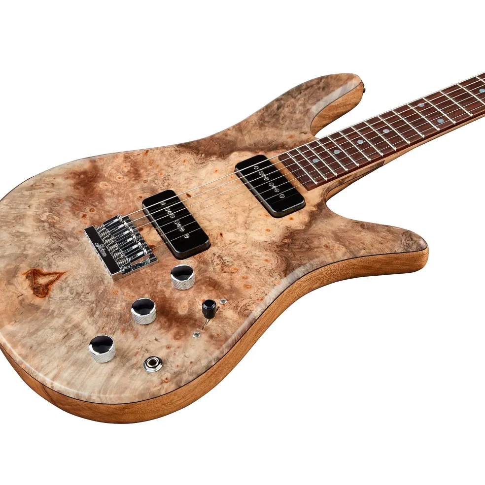 Fodera Monarch P90 2 Electric Guitar Clear Satin Finish