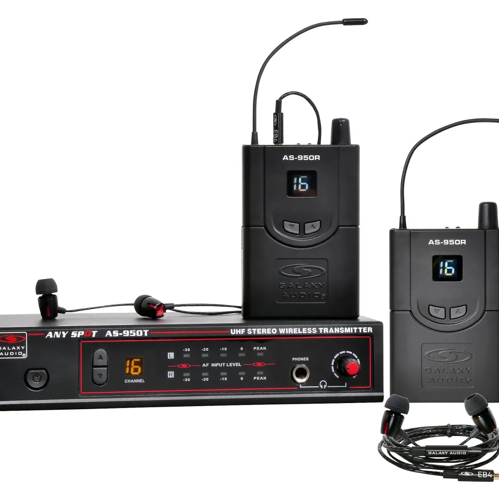 Galaxy Audio AS-950-2 Twin Pack Wireless In-Ear Monitor System Band P2