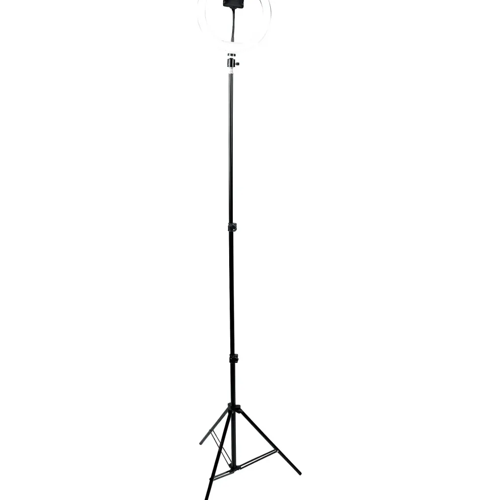 Gator 10" LED Ring Light Stand With Phone Holder & Tripod Base