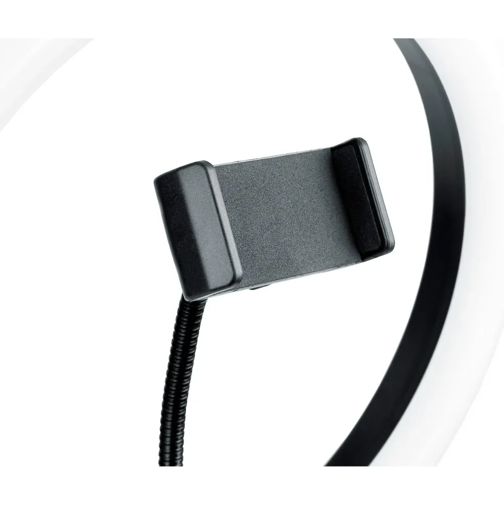 Gator 10" LED Ring Light Stand With Phone Holder & Tripod Base