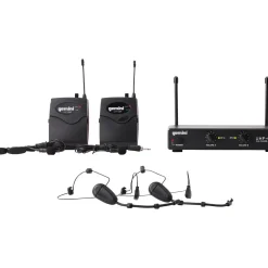 Gemini UHF-02HL 2-Channel Wireless Headset/Lavalier Combo System S34