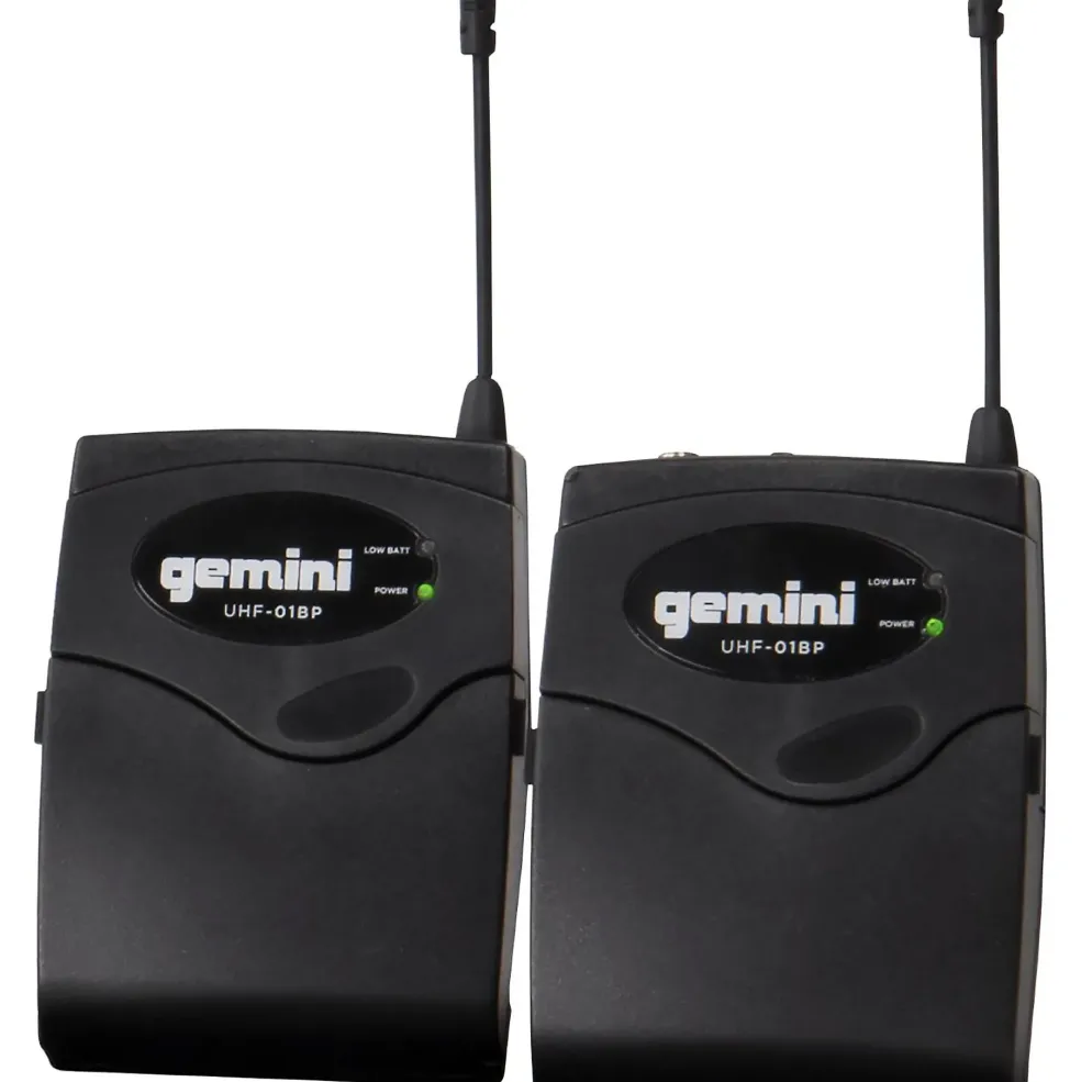 Gemini UHF-02HL 2-Channel Wireless Headset/Lavalier Combo System S34