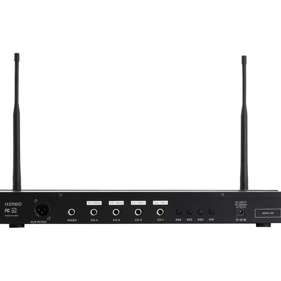 Gemini UHF-04HL 4-Channel Wireless Headset/Lavalier Combo System, 517.6/521.5/533.7/537.2mHz S1234