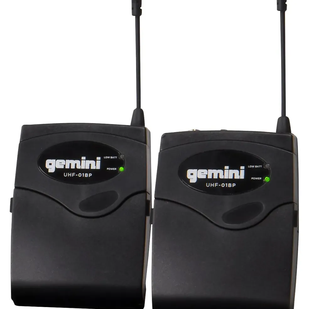 Gemini UHF-04HL 4-Channel Wireless Headset/Lavalier Combo System, 517.6/521.5/533.7/537.2mHz S1234