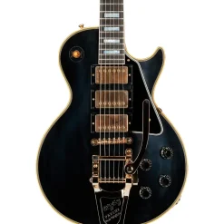 Gibson Custom 1957 Les Paul Custom Reissue 3-Pickup Bigsby VOS Electric Guitar Ebony