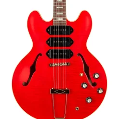 Gibson Custom M2M 1964 ES-335 Figured P-90 VOS Semi-Hollow Electric Guitar Transparent Cherry