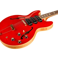Gibson Custom M2M 1964 ES-335 Figured P-90 VOS Semi-Hollow Electric Guitar Transparent Cherry