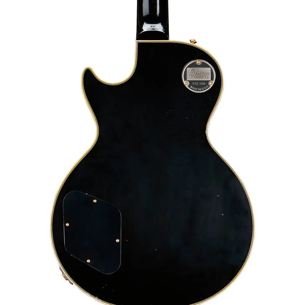 Gibson Custom Murphy Lab 1957 Les Paul Custom Reissue 3-Pickup Bigsby Light Aged Electric Guitar Ebony