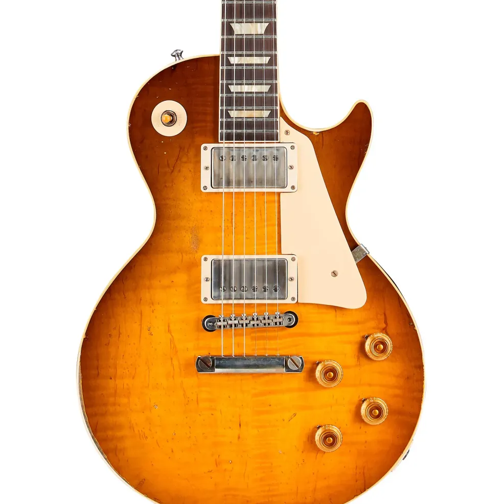 Gibson Custom Murphy Lab 1959 Les Paul Standard Reissue Heavy Aged Electric Guitar Green Lemon Fade