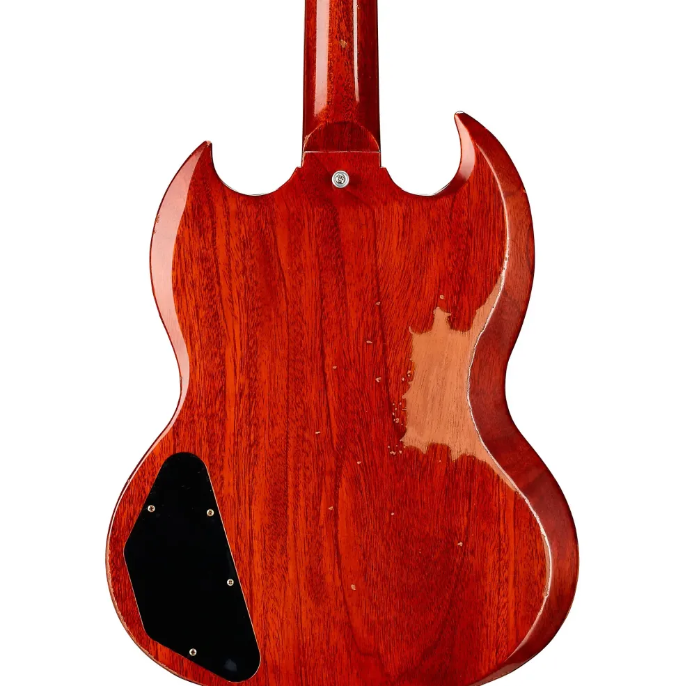 Gibson Custom Murphy Lab 1964 SG Standard Reissue With Maestro Vibrola Heavy Aged Electric Guitar Faded Cherry