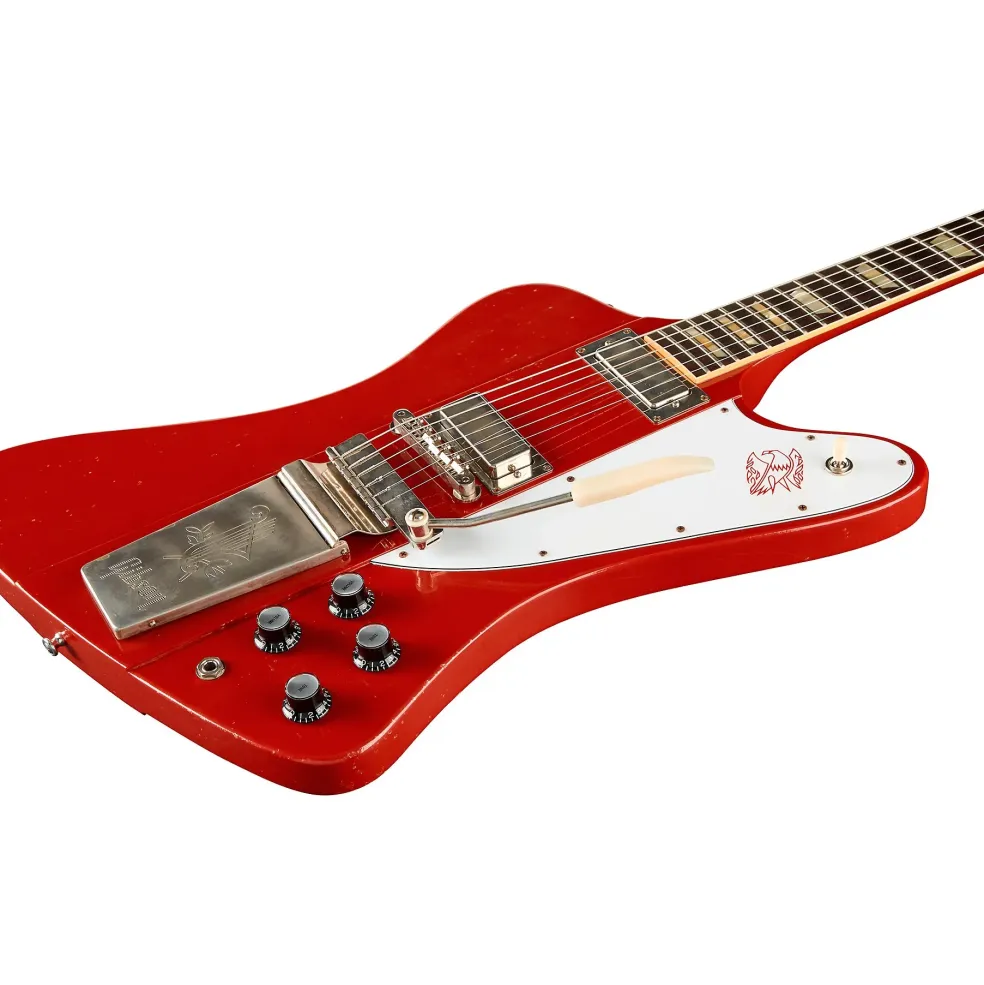 Gibson Custom Murphy Lab 1963 Firebird V With Maestro Vibrola Light Aged Electric Guitar Cardinal Red