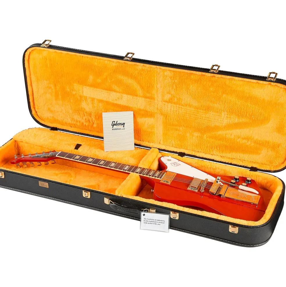 Gibson Custom Murphy Lab 1963 Firebird V With Maestro Vibrola Ultra Light Aged Electric Guitar Ember Red