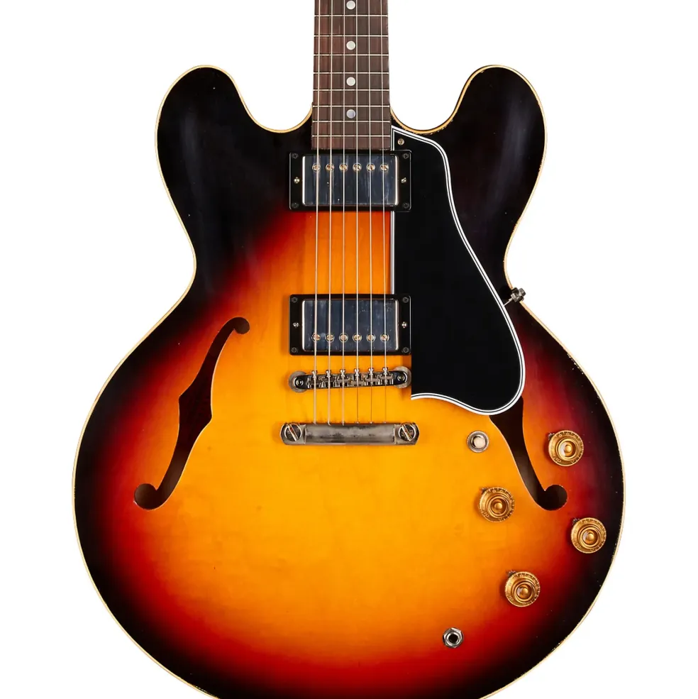 Gibson Custom Murphy Lab 1958 ES-335 Light Aged Semi-Hollow Electric Guitar Tri-Burst