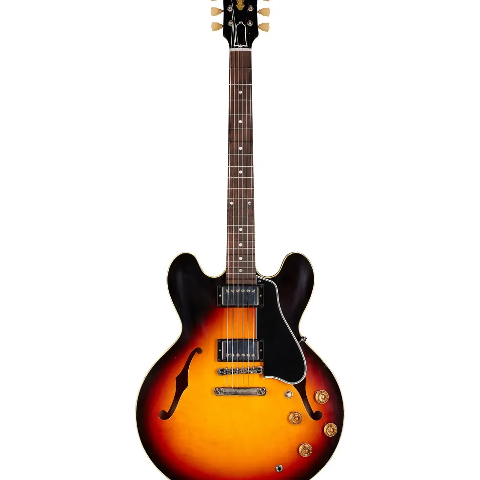 Gibson Custom Murphy Lab 1958 ES-335 Light Aged Semi-Hollow Electric Guitar Tri-Burst