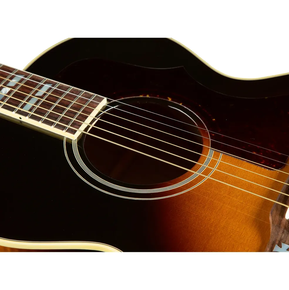 Gibson J-185 Original Acoustic-Electric Guitar Vintage Sunburst