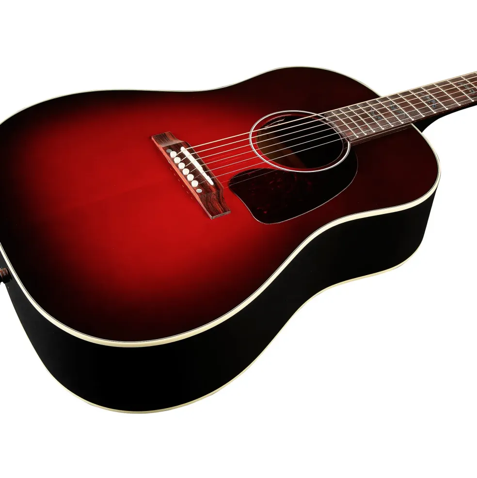 Gibson J-45 Standard Bats Limited-Edition Acoustic-Electric Guitar Blood Red Burst
