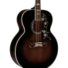 Gibson SJ-200 Standard 5A Flame Limited-Edition Acoustic-Electric Guitar Cobra Burst