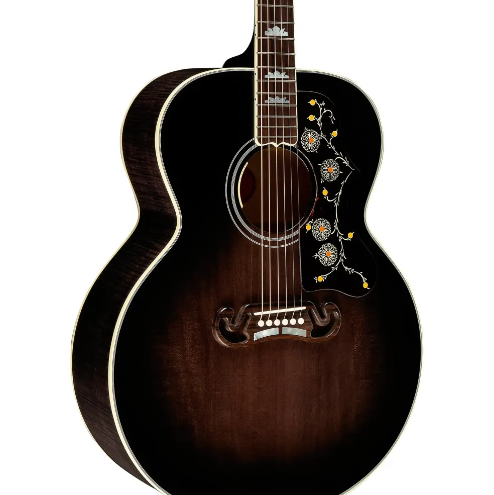 Gibson SJ-200 Standard 5A Flame Limited-Edition Acoustic-Electric Guitar Cobra Burst
