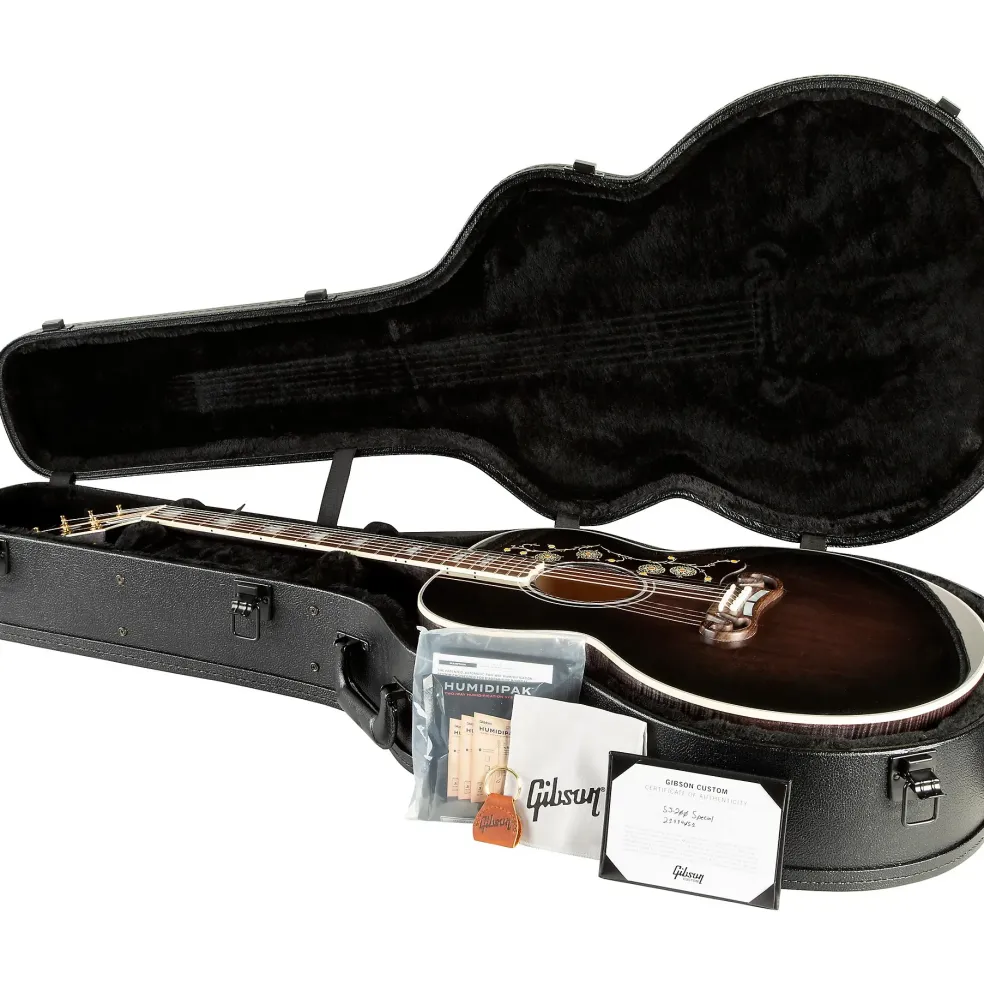 Gibson SJ-200 Standard 5A Flame Limited-Edition Acoustic-Electric Guitar Cobra Burst