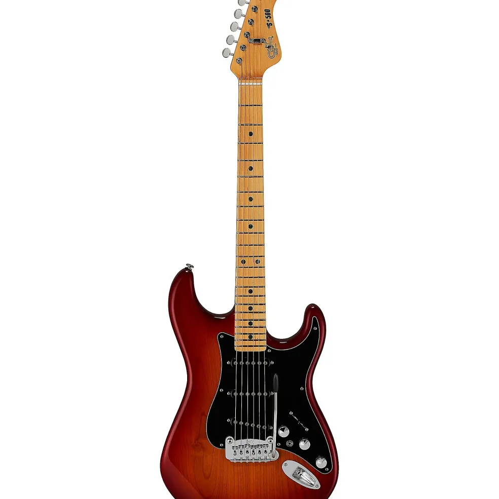 G&L CLF Research S-500 With Maple Fretboard Electric Guitar Cherry Burst