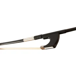 Glasser Bass Bow Fiberglass Half-Lined Frog Nickel Wire Grip 1/2 German