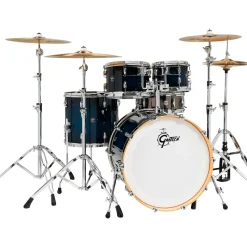 Gretsch Drums Renown 5-Piece Shell Pack With 22" Bass Drum and Black Nickel Over Steel Snare Drum Gloss Antique Blue Burst