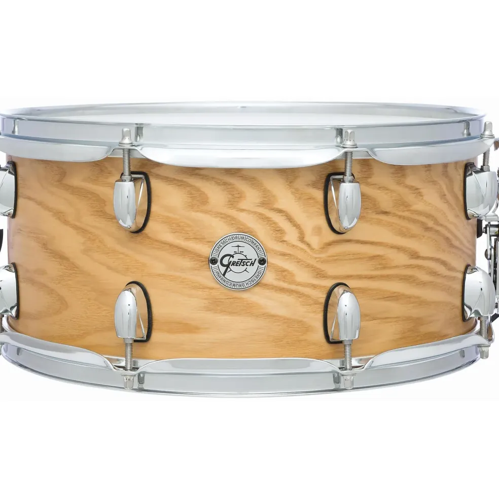 Gretsch Drums Silver Series Ash Snare Drum Satin Natural 6.5x14