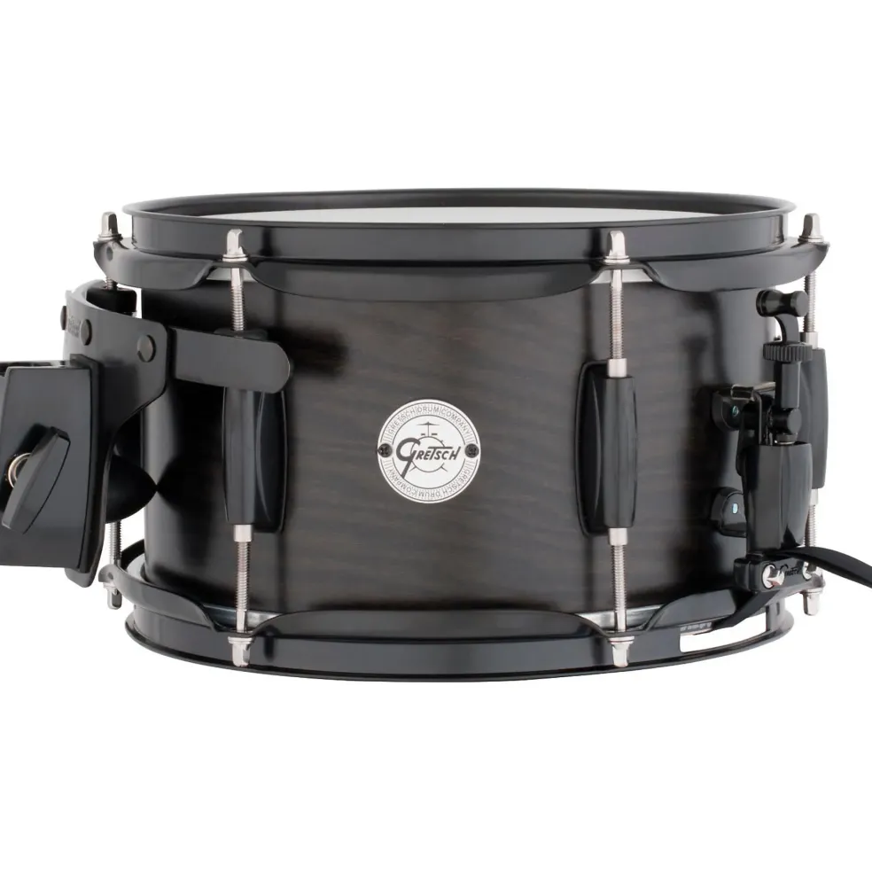 Gretsch Drums Silver Series Ash Side Snare Drum with Black Hardware 10 X 6 Satin Ebony