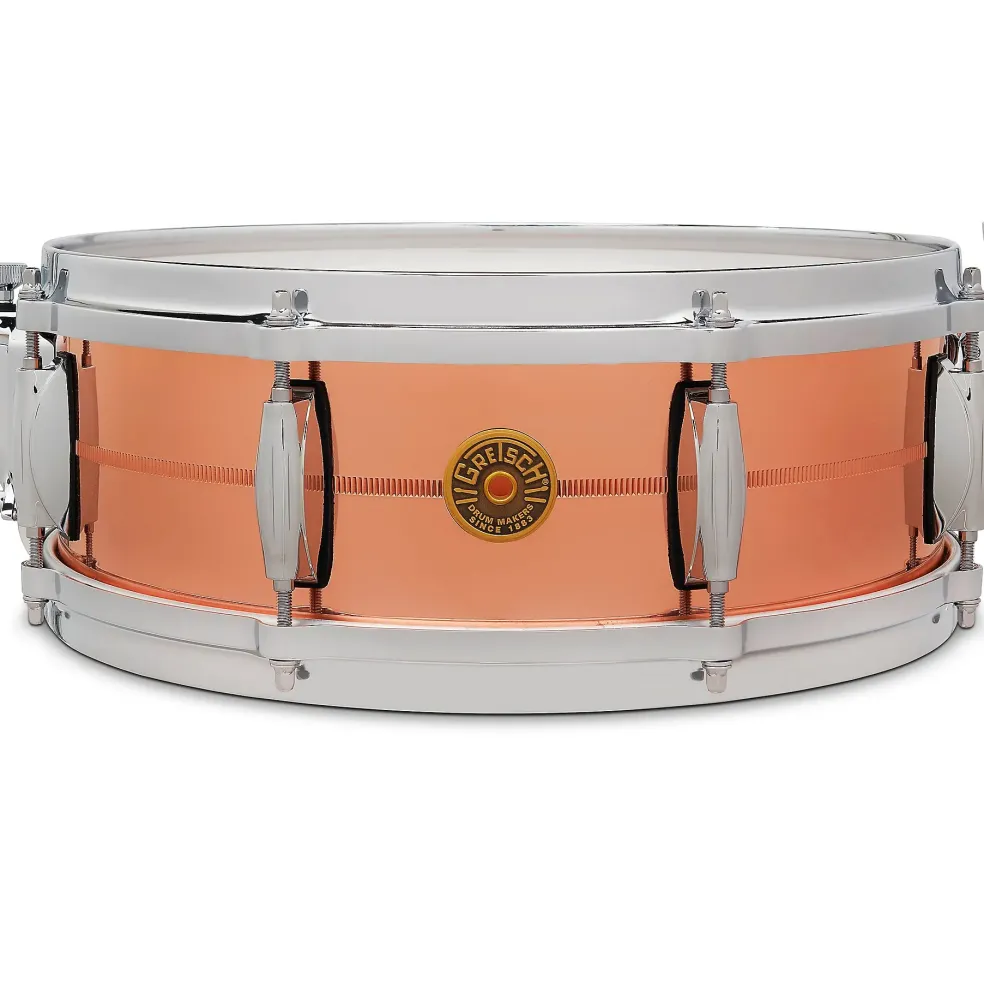 Gretsch Drums USA C2 2mm Polished Copper 8 Lug Snare Drum 14 x 5 in.