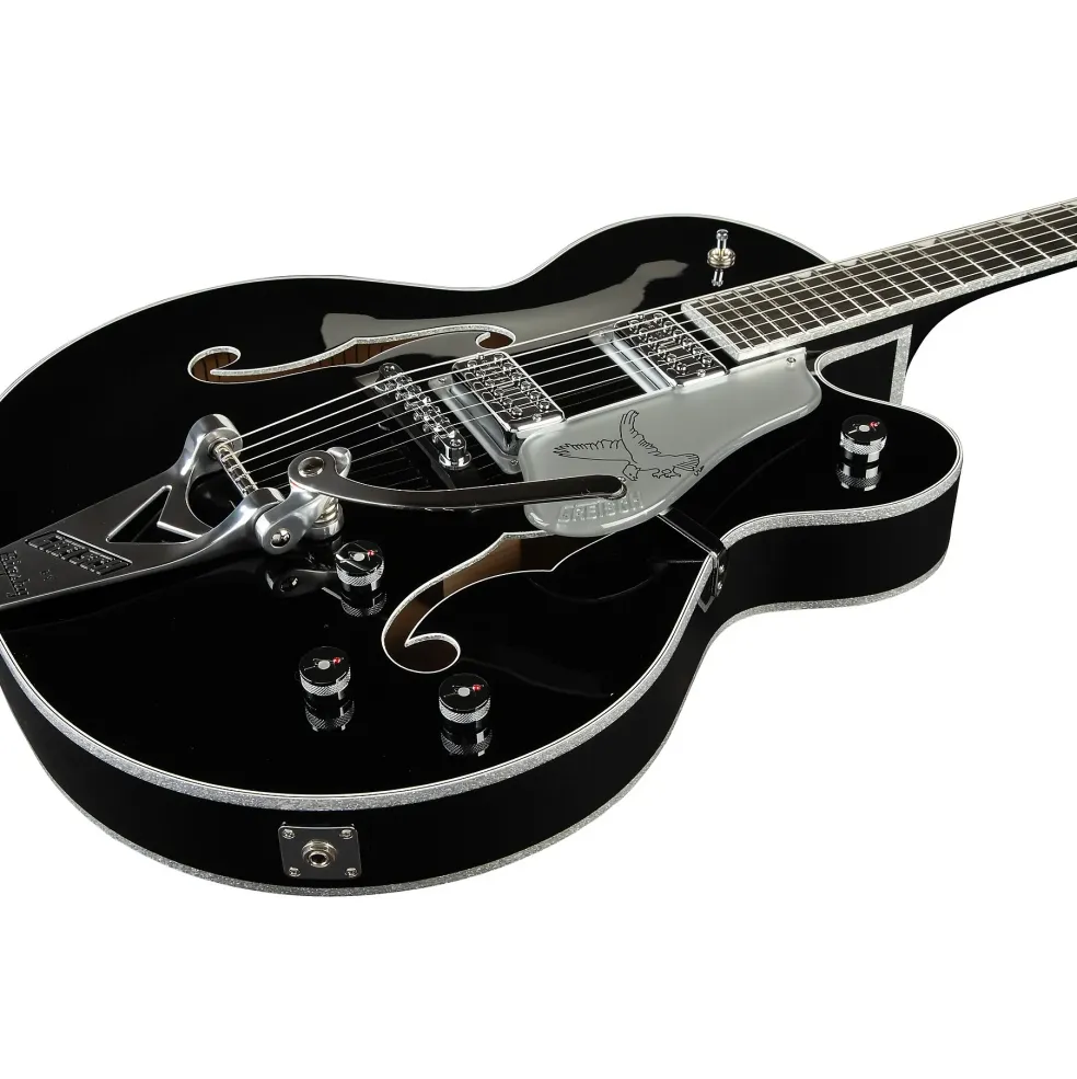 Gretsch Guitars Falcon Hollow Body with String-Thru Bigsby Electric Guitar Black