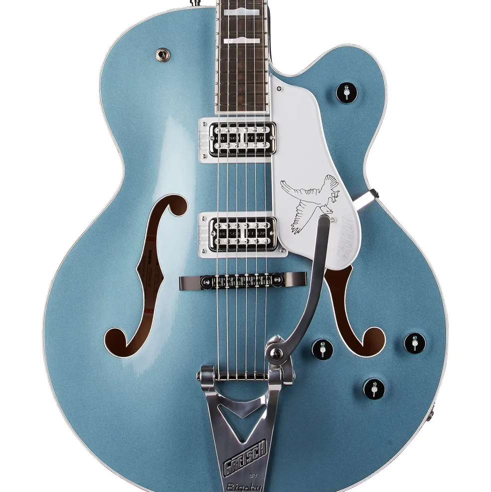 Gretsch Guitars G6136T LTD 140th Falcon Hollowbody Electric Guitar With Bigsby Two-Tone Stone Platinum/Pure Platinum