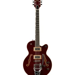 Gretsch Guitars G6659TFM Players Edition Broadkaster Jr. Center Block Bigsby Semi-Hollow Electric Guitar Dark Cherry Stain