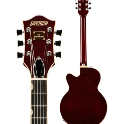 Gretsch Guitars G6659TFM Players Edition Broadkaster Jr. Center Block Bigsby Semi-Hollow Electric Guitar Dark Cherry Stain
