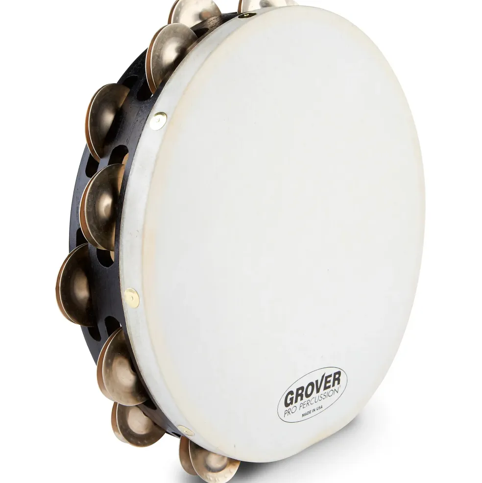 Grover Pro Projection-Plus Double-Row German Silver Tambourine 10 in.
