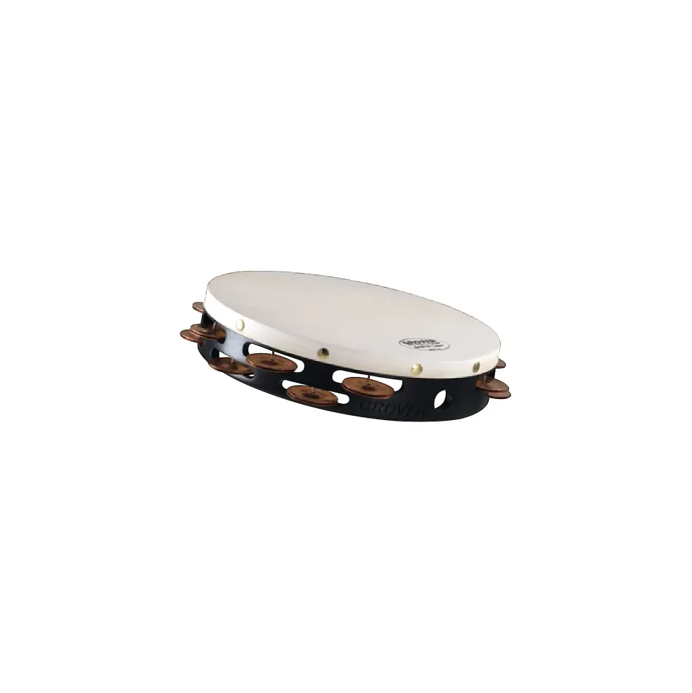 Grover Pro Synthetic Head Tambourine 10 in. Double Row Beryllium Copper Jingles