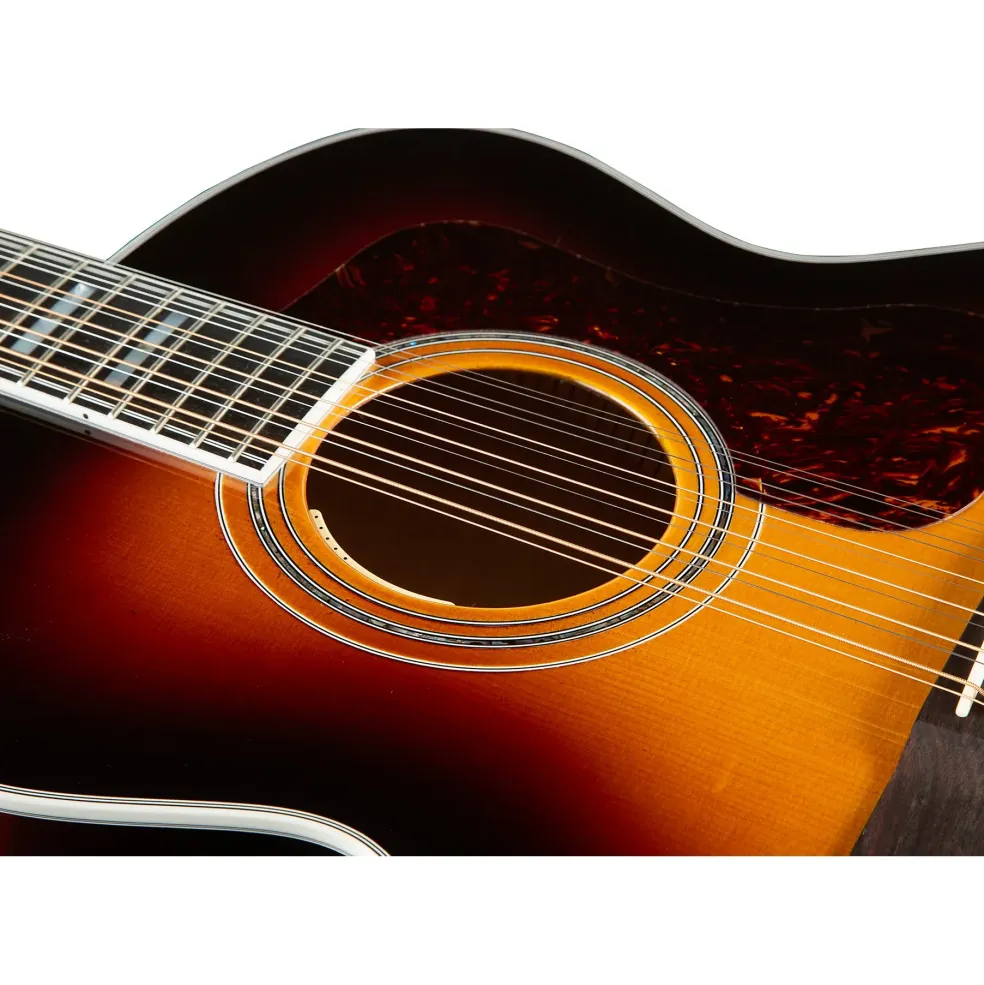 Guild F-512E Maple Jumbo 12-String Acoustic-Electric Guitar Antique Burst
